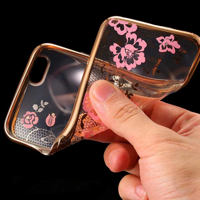 iPhone 7 Plus / 8 Plus zadné púzdro Diamond zlato-ružové