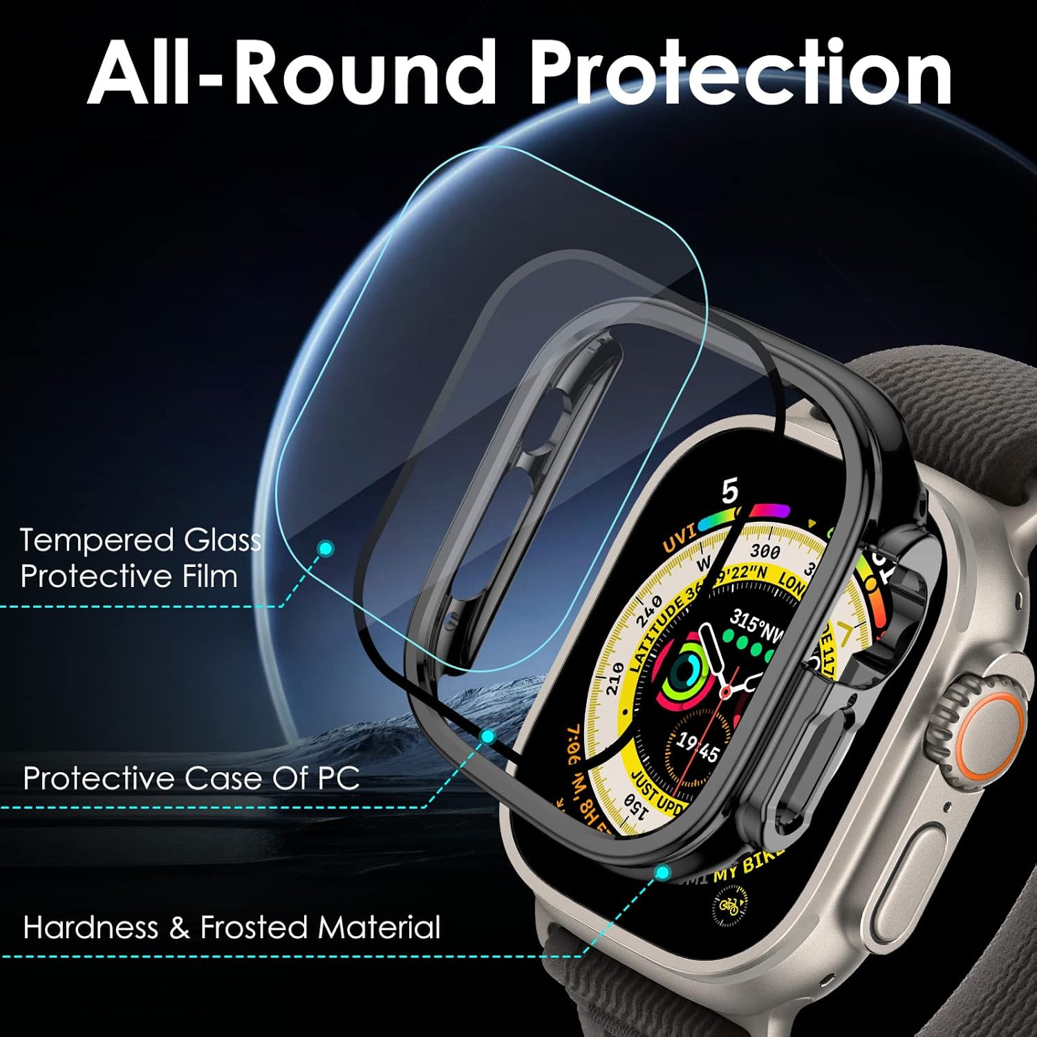 Apple Watch Ultra 49mm púzdro so sklom 2x2 v balení