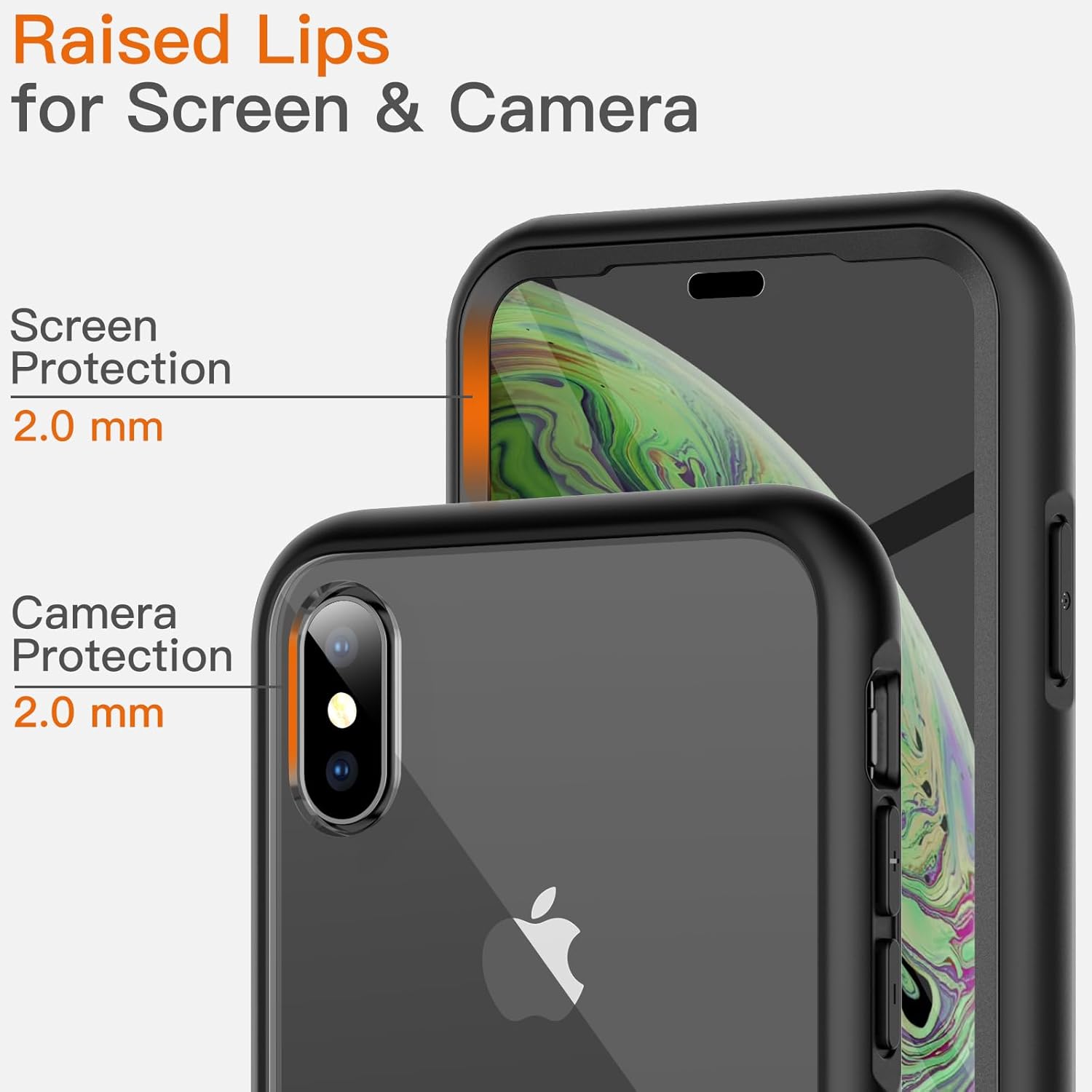 iPhone X / XS celotelové 360° púzdro čierne