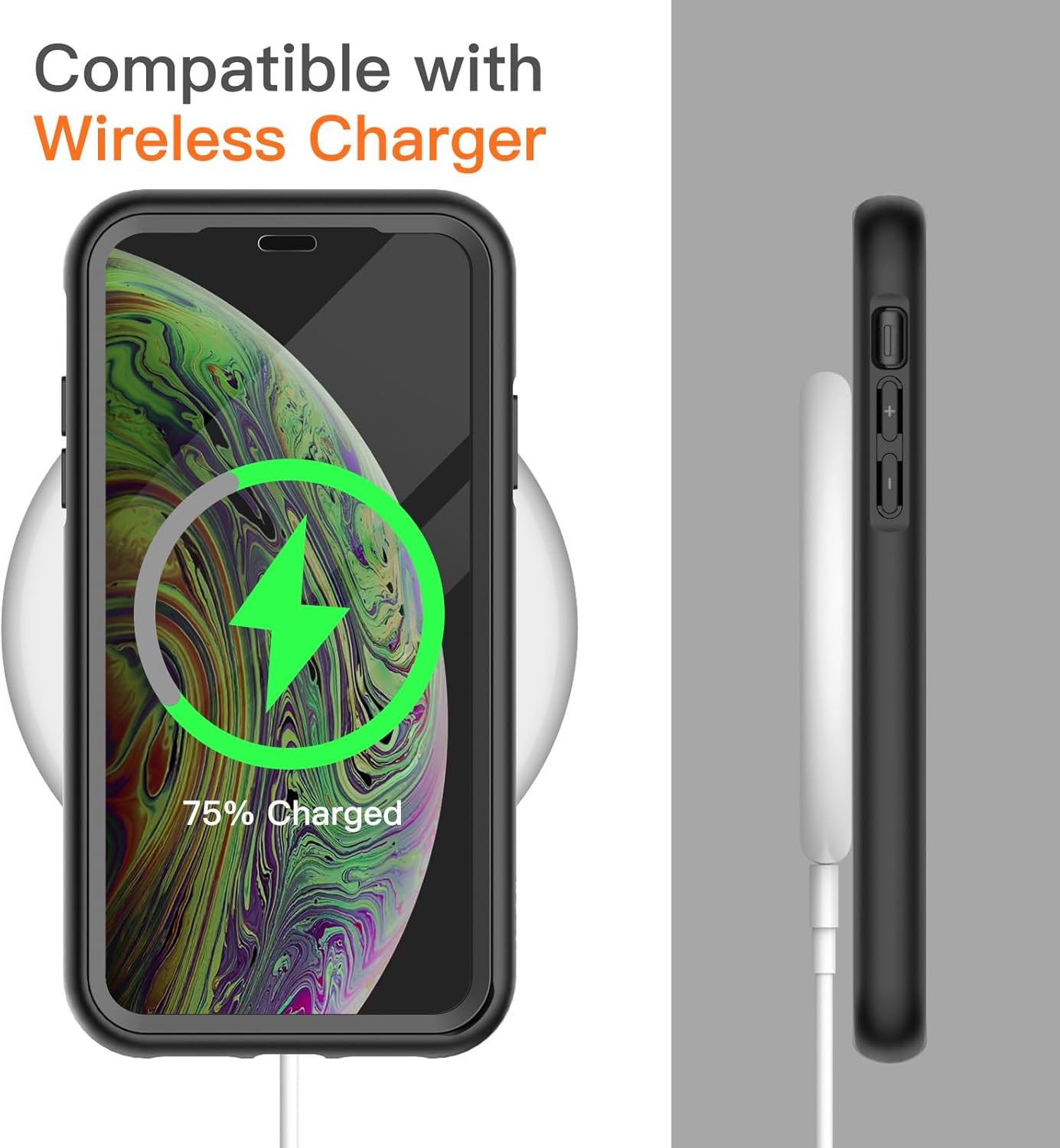 iPhone X / XS celotelové 360° púzdro čierne