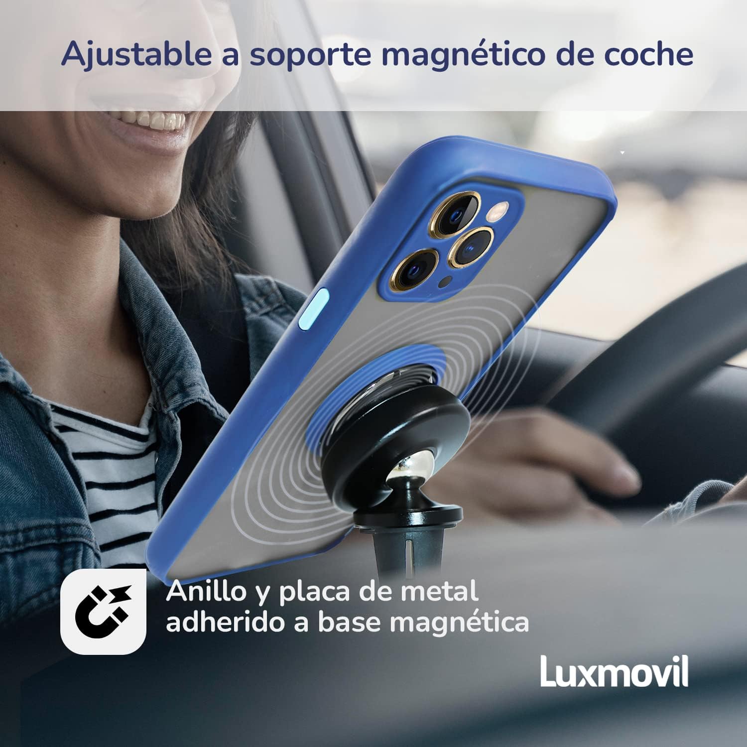 iPhone X / XS zadné púzdro s prsteňom modré