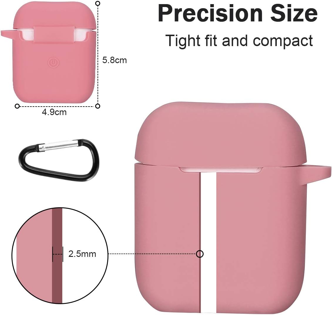 AirPods 2 a 1 ružové ochranné púzdro