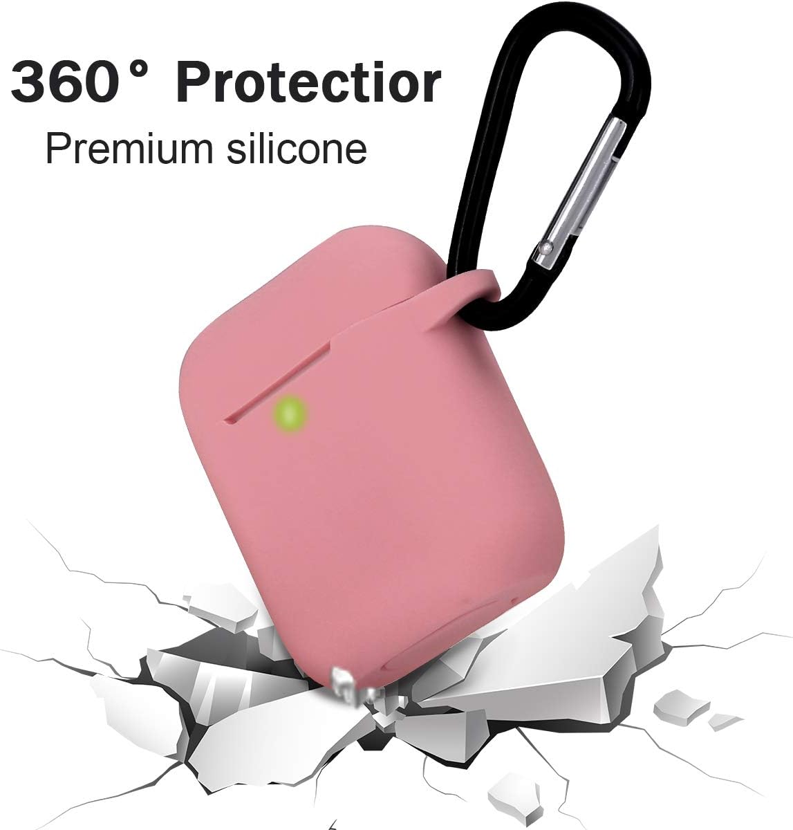 AirPods 2 a 1 ružové ochranné púzdro