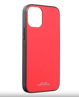 iPhone 12 / 12 Pro kryt Glass červený