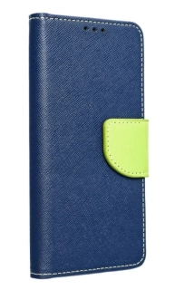 Knižkové puzdro Fancy iPhone 12 / 12 Pro modro-limetkové