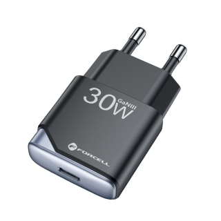 Sieťová nabíjačka Forcell F-Energy Ultra Slim GaN III USB C PD QC4.0 3A 30W B130101-E čierna