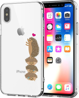 iPhone XS Max 6,5" zadný kryt potlač Ježkovia