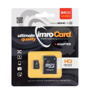 Micro SD + adaptér 64GB Class 10
