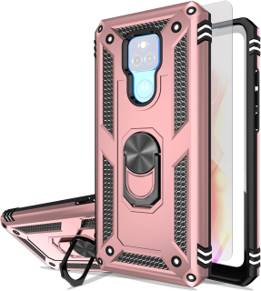 Motorola G Play 2021 zadné púzdro Armor ružové + fólia na displej