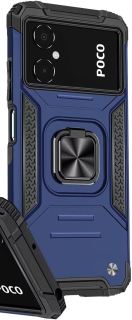 Poco M5 / M4 5G púzdro Armor Ring modré