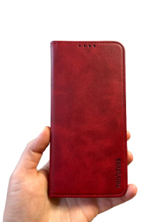 Realme 9i kožené púzdro červené