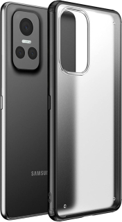 Realme GT Neo3 zadné púzdro polopriehľadné s čiernym lemom