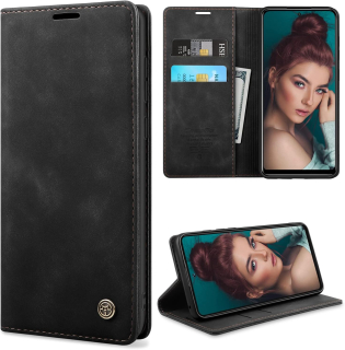 Redmi Note 11 5G / Poco M4 Pro 5G kožené prešívané púzdro čierne