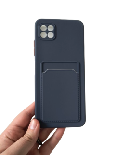 Samsung Galaxy A22 5G zadné púzdro Card tmavomodré