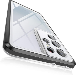 Samsung Galaxy A52 / A52 5G / A52s 5G zadné púzdro priehľadné s čiernym lemom