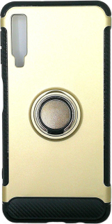 Samsung Galaxy A7 2018 zadné púzdro zlato čierne s prsteňom
