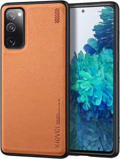 Samsung Galaxy S20 FE zadné púzdro hnedé alcantara