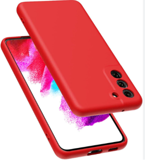 Samsung Galaxy S21 FE zadné gumené púzdro červené