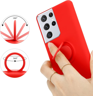 Samsung Galaxy S21 Ultra púzdro Ring červené