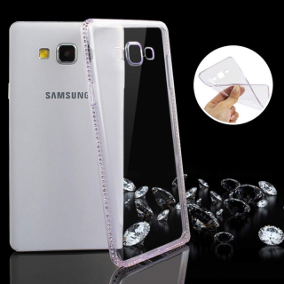Samsung Galaxy S8+ (Plus) silikónové púzdro s kryštálmi priehľadné