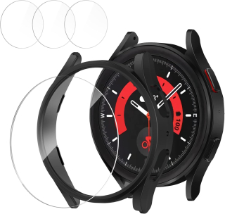 Samsung Galaxy Watch 5 Pro 45mm ochranná krytka čierna a 2ks ochranné sklo