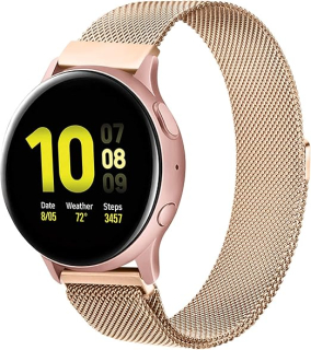 Samsung Galaxy Watch Active / Active 2... kovový remienok zlato-ružový 20mm