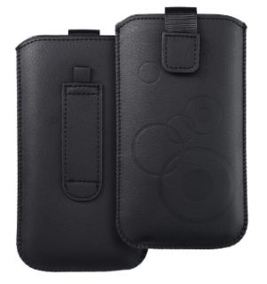 Univerzálne púzdro kožené Deko čierne S5