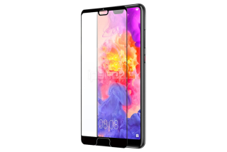 Huawei P20 ochranné sklo na celý displej s čiernym rámikom