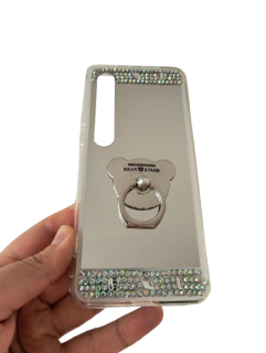 Xiaomi MI 10 zrkadlové púzdro Diamond strieborné