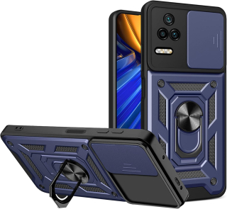 Xiaomi Poco F4 púzdro Slide Armor modré