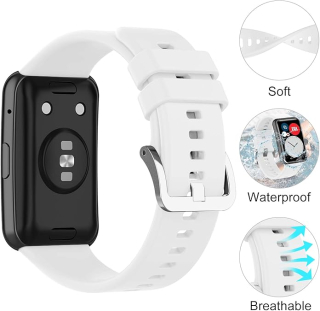 Huawei Watch Fit / Watch Fit New / Watch Fit Elegant / Watch Fit SE silikónový remienok biely