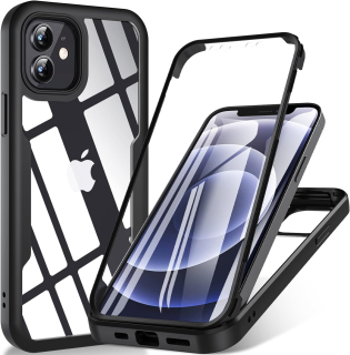 iPhone 12 / 12 Pro celotelové 360° púzdro čierne