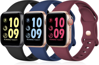 Apple Watch 38mm / 39mm / 40mm / 41mm silikónové remienky 3ks veľkosť M/L