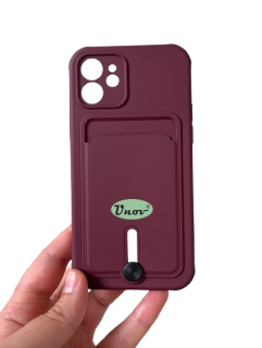 iPhone 12 púzdro Card bordové