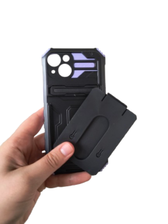 iPhone 13 / 14 zadné púzdro Armor Card čierno fialové