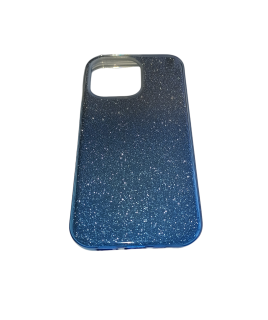 iPhone 13 Pro (6,1") trblietavé púzdro modro-strieborné