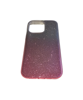iPhone 13 Pro (6,1") trblietavé púzdro ružovo-strieborné