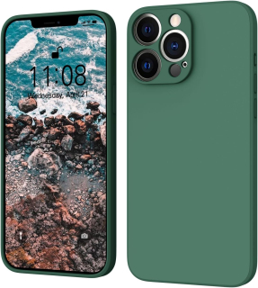iPhone 13 Pro (6,1") zadné silikónové púzdro zelené