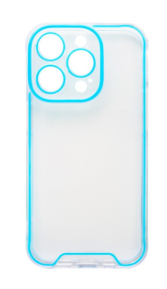 iPhone 13 Pro zadné púzdro priehľadné Neon modré