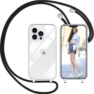 iPhone 13 Pro zadné púzdro so šnúrkou priehľadné