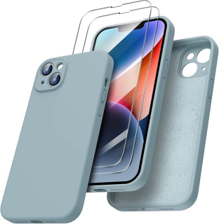 iPhone 14 Plus zadné púzdro Ornarto mätovo-zelené a 2ks ochranné sklo