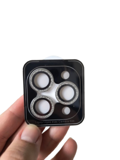 iPhone 14 Pro / 14 Pro Max 3D krytky šošoviek fotoaparátu strieborné