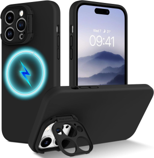 iPhone 14 Pro Max púzdro so stojanom čierne