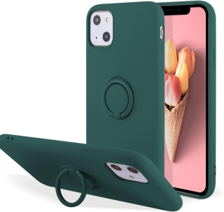 iPhone 14 Pro Max zadné púzdro Soft červené s prsteňom