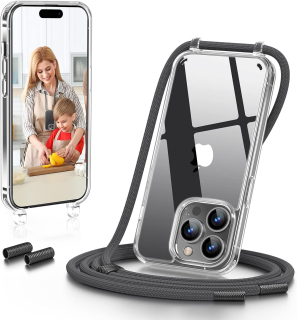 iPhone 14 Pro zadné púzdro priehľadné so šnúrkou