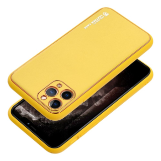 iPhone 15 Pro zadné púzdro LEATHER žlté