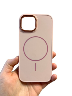 iPhone 15 zadné púzdro Frame MagSafe ružové kvalita B