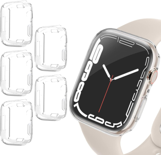 Apple Watch 7/8/9 41mm silikónové púzdro transparentné 5ks