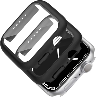 Apple Watch 7/8/9 45mm odolné púzdro so sklom - čierne 2ks v balení