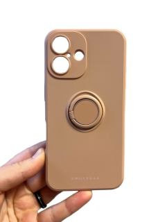 iPhone 16 zadné púzdro Amber Ring ružovohnedé